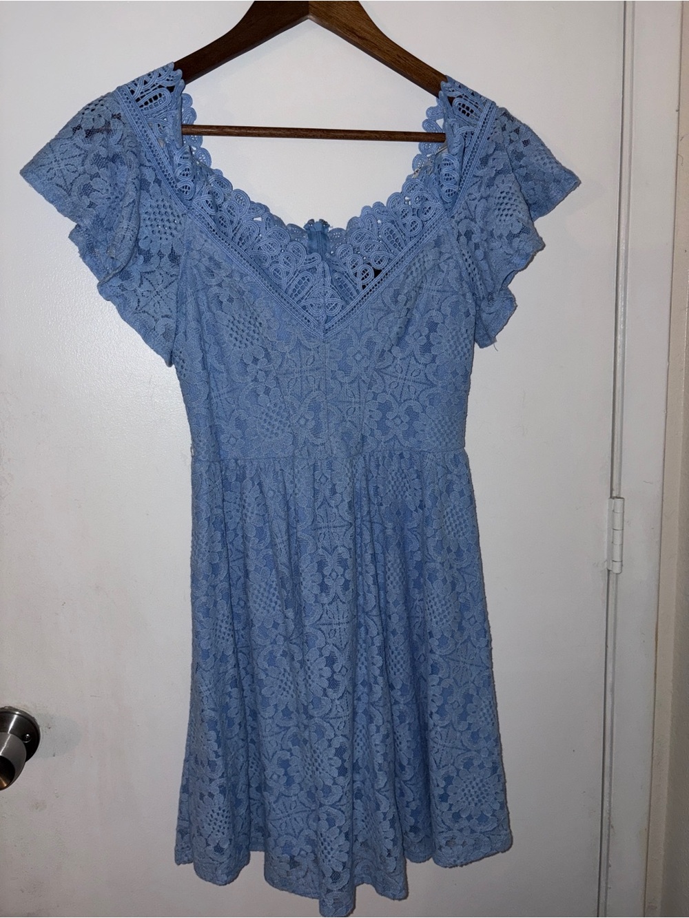 Disney Light Blue Lace Mini Dress